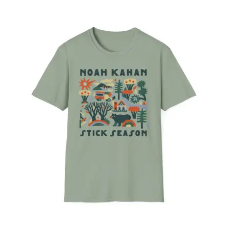 Noah-Kahan-Stick-Season-Unisex-Softstyle-T-Shirt-1 Noah Kahan Stick Season Unisex Softstyle T-Shirt